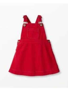 Hanna Andersson Red Corduroy Overall Dress, Size 5